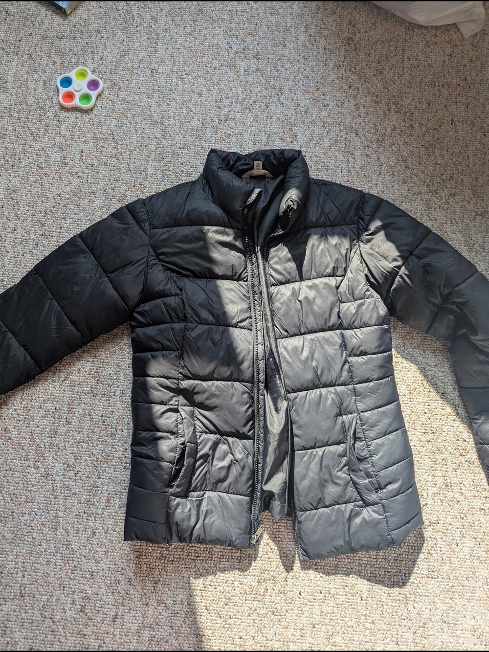 Classic Black Quilted Puffer Jacket - Womens